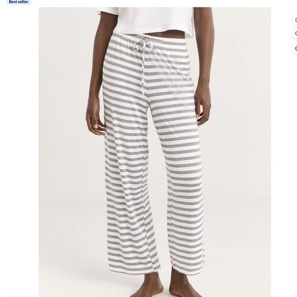 Joyspun Striped Gray and White Women's Lounge Pants Sz 3X - Picture 1 of 8